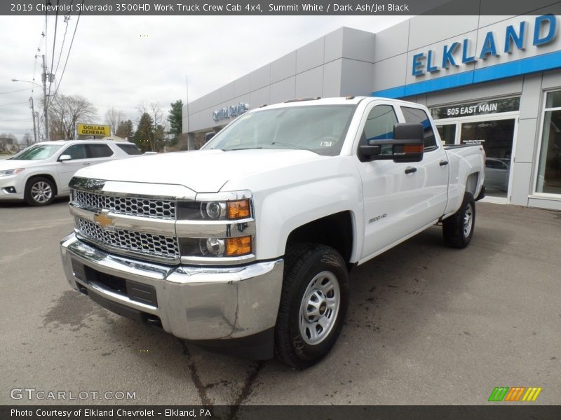 Summit White / Dark Ash/Jet Black 2019 Chevrolet Silverado 3500HD Work Truck Crew Cab 4x4