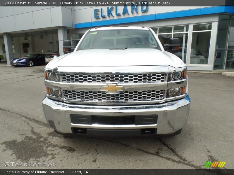 Summit White / Dark Ash/Jet Black 2019 Chevrolet Silverado 3500HD Work Truck Crew Cab 4x4
