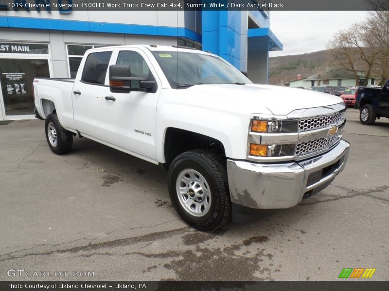 Summit White / Dark Ash/Jet Black 2019 Chevrolet Silverado 3500HD Work Truck Crew Cab 4x4