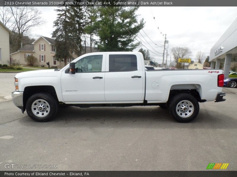 Summit White / Dark Ash/Jet Black 2019 Chevrolet Silverado 3500HD Work Truck Crew Cab 4x4