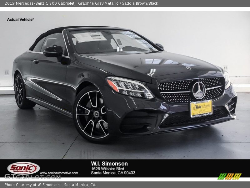 Graphite Grey Metallic / Saddle Brown/Black 2019 Mercedes-Benz C 300 Cabriolet