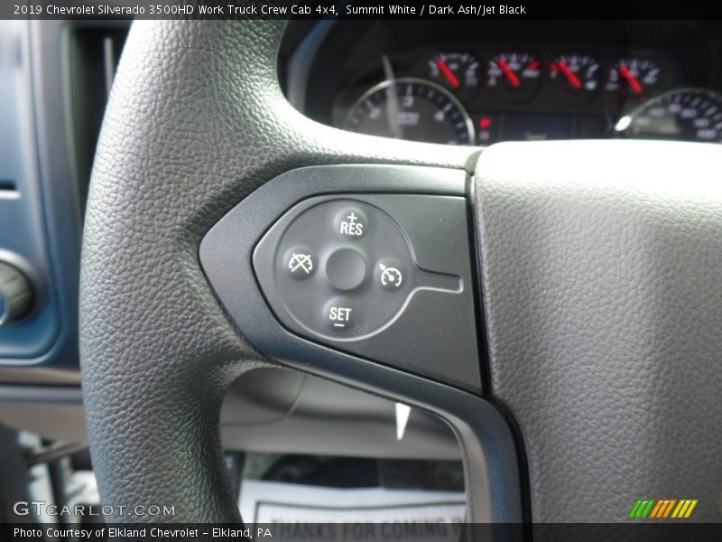 Summit White / Dark Ash/Jet Black 2019 Chevrolet Silverado 3500HD Work Truck Crew Cab 4x4