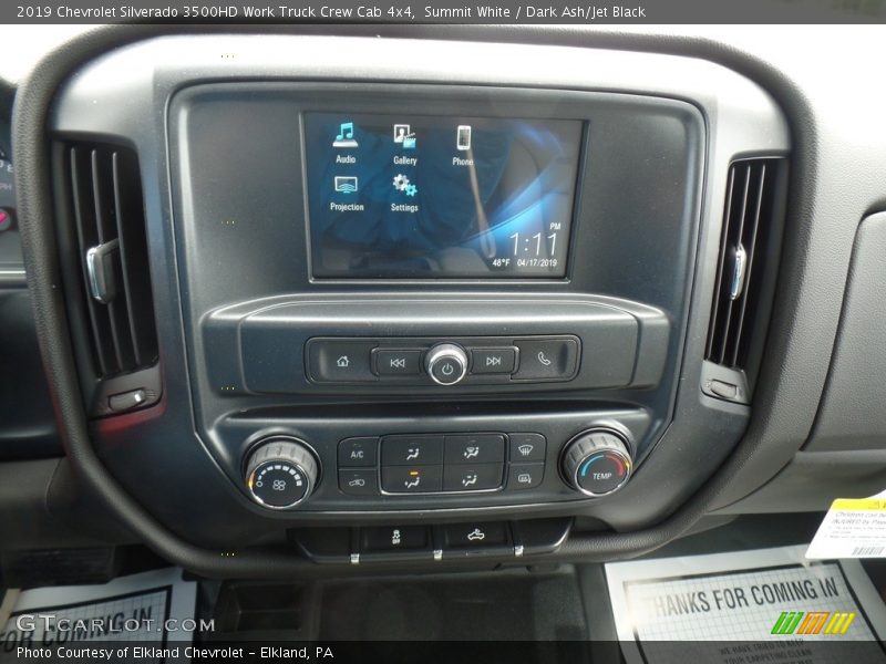 Summit White / Dark Ash/Jet Black 2019 Chevrolet Silverado 3500HD Work Truck Crew Cab 4x4