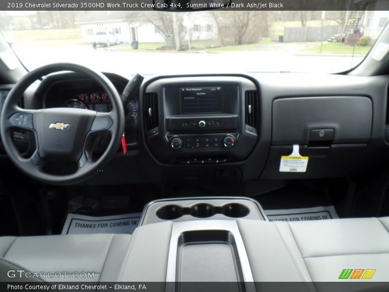 Summit White / Dark Ash/Jet Black 2019 Chevrolet Silverado 3500HD Work Truck Crew Cab 4x4