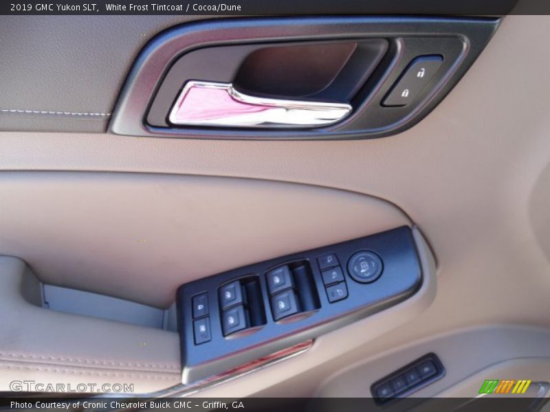 White Frost Tintcoat / Cocoa/Dune 2019 GMC Yukon SLT