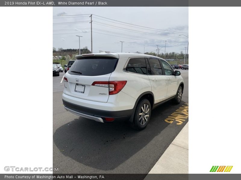 White Diamond Pearl / Black 2019 Honda Pilot EX-L AWD