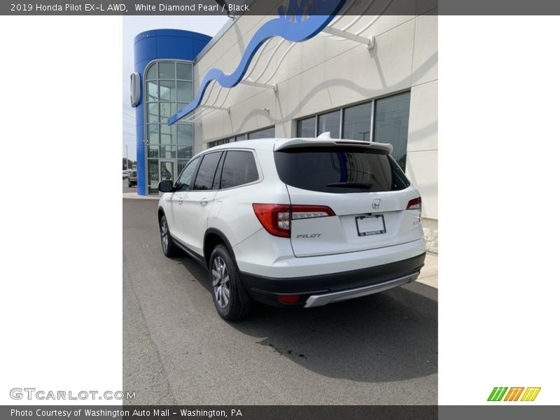 White Diamond Pearl / Black 2019 Honda Pilot EX-L AWD