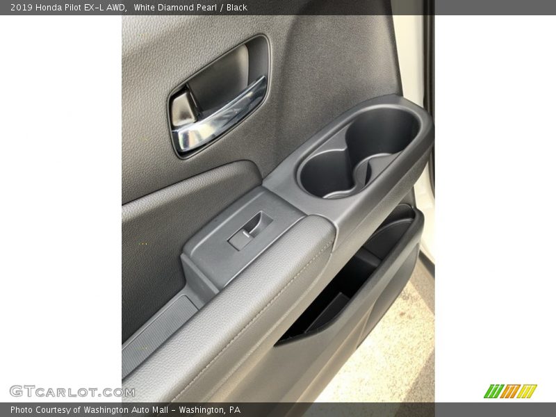 White Diamond Pearl / Black 2019 Honda Pilot EX-L AWD