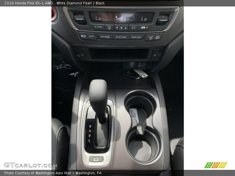 White Diamond Pearl / Black 2019 Honda Pilot EX-L AWD