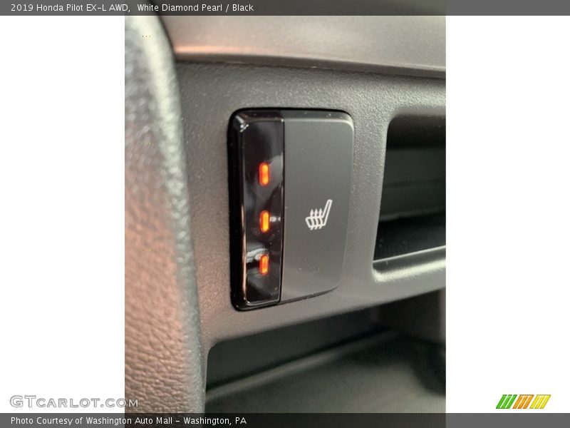 White Diamond Pearl / Black 2019 Honda Pilot EX-L AWD