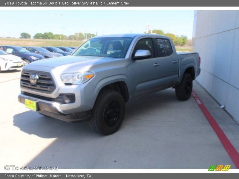 Silver Sky Metallic / Cement Gray 2019 Toyota Tacoma SR Double Cab