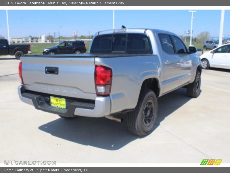 Silver Sky Metallic / Cement Gray 2019 Toyota Tacoma SR Double Cab