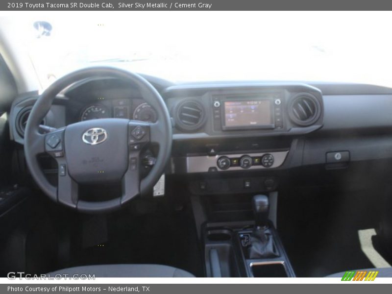 Silver Sky Metallic / Cement Gray 2019 Toyota Tacoma SR Double Cab