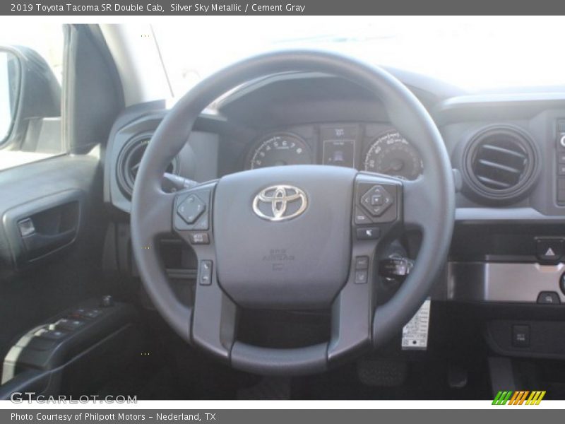 Silver Sky Metallic / Cement Gray 2019 Toyota Tacoma SR Double Cab