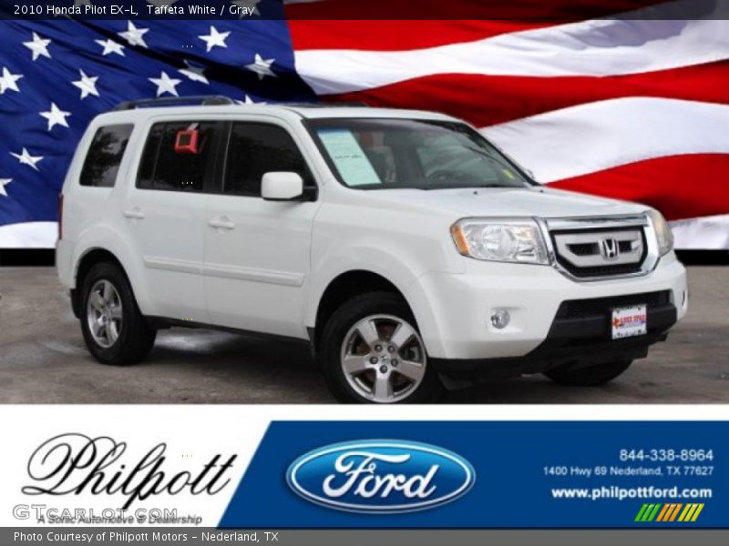 Taffeta White / Gray 2010 Honda Pilot EX-L