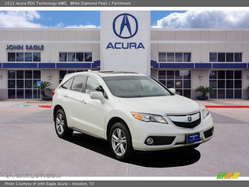White Diamond Pearl / Parchment 2013 Acura RDX Technology AWD