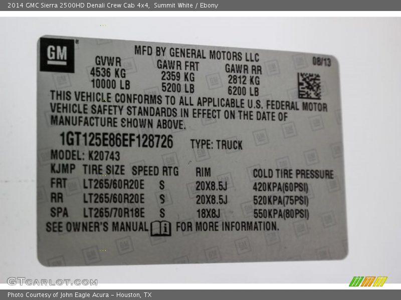 Summit White / Ebony 2014 GMC Sierra 2500HD Denali Crew Cab 4x4