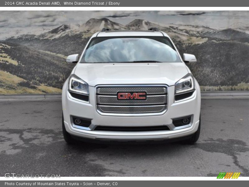 White Diamond Tricoat / Ebony 2014 GMC Acadia Denali AWD