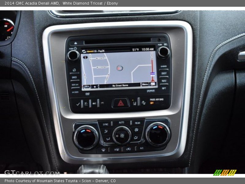 White Diamond Tricoat / Ebony 2014 GMC Acadia Denali AWD