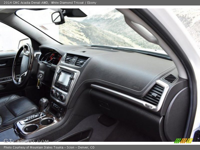 White Diamond Tricoat / Ebony 2014 GMC Acadia Denali AWD