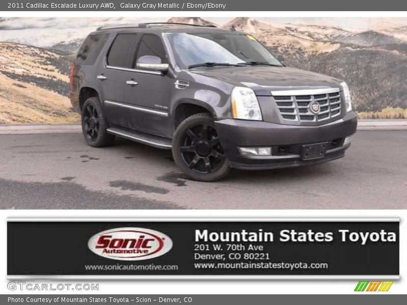 Galaxy Gray Metallic / Ebony/Ebony 2011 Cadillac Escalade Luxury AWD