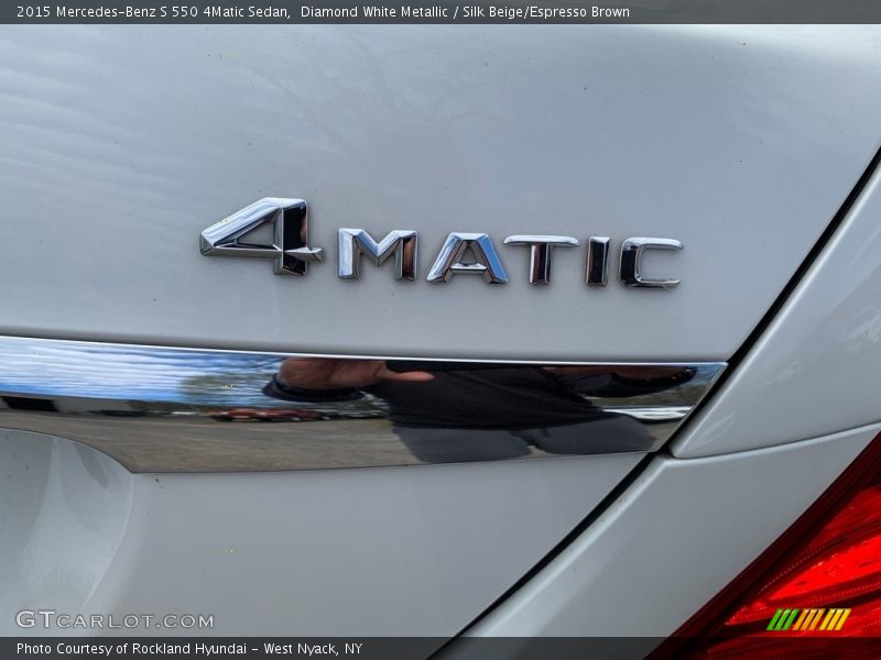 Diamond White Metallic / Silk Beige/Espresso Brown 2015 Mercedes-Benz S 550 4Matic Sedan