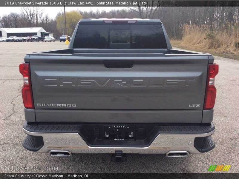 Satin Steel Metallic / Jet Black 2019 Chevrolet Silverado 1500 LTZ Crew Cab 4WD