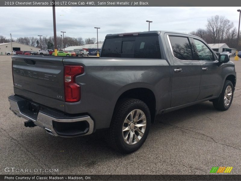 Satin Steel Metallic / Jet Black 2019 Chevrolet Silverado 1500 LTZ Crew Cab 4WD