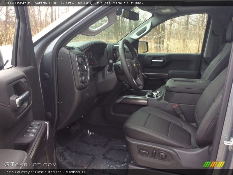 Satin Steel Metallic / Jet Black 2019 Chevrolet Silverado 1500 LTZ Crew Cab 4WD