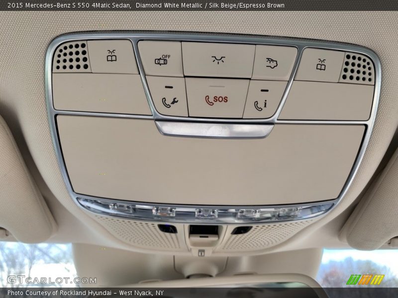 Diamond White Metallic / Silk Beige/Espresso Brown 2015 Mercedes-Benz S 550 4Matic Sedan