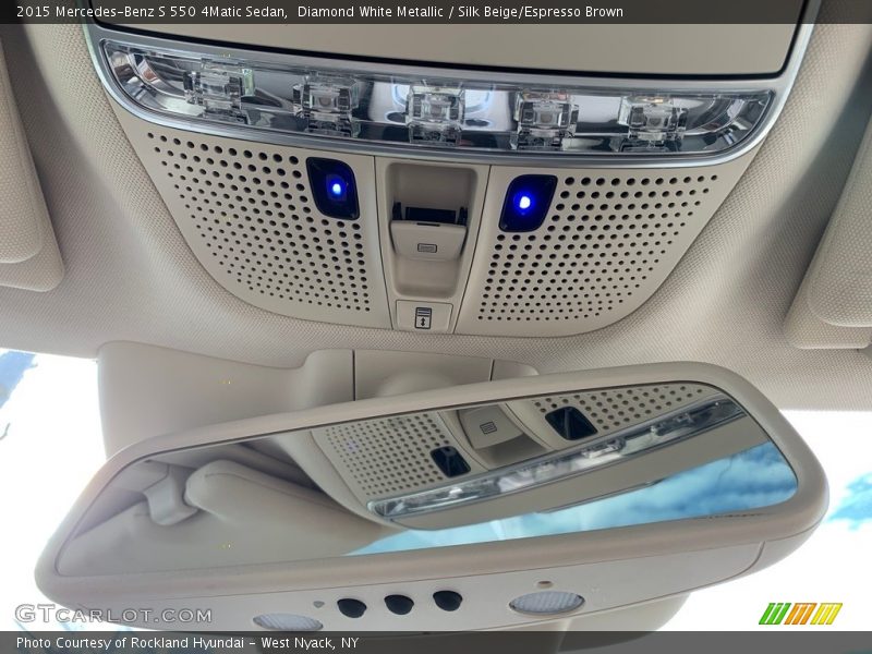 Diamond White Metallic / Silk Beige/Espresso Brown 2015 Mercedes-Benz S 550 4Matic Sedan