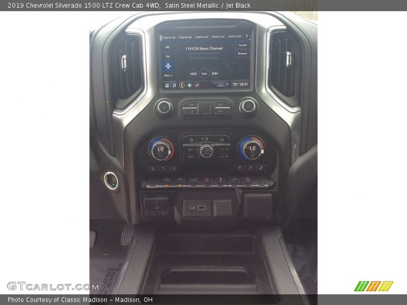 Satin Steel Metallic / Jet Black 2019 Chevrolet Silverado 1500 LTZ Crew Cab 4WD