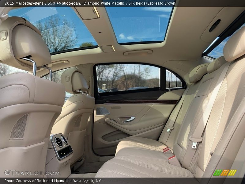 Diamond White Metallic / Silk Beige/Espresso Brown 2015 Mercedes-Benz S 550 4Matic Sedan