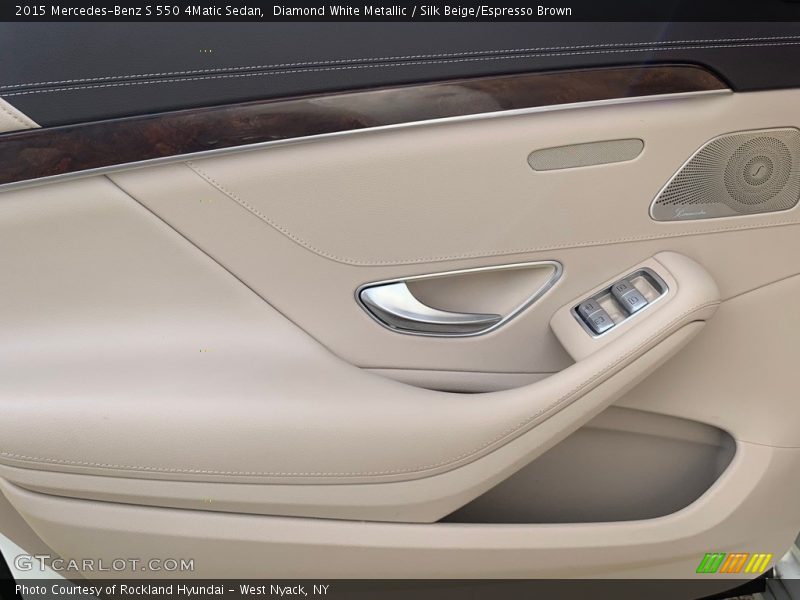 Diamond White Metallic / Silk Beige/Espresso Brown 2015 Mercedes-Benz S 550 4Matic Sedan