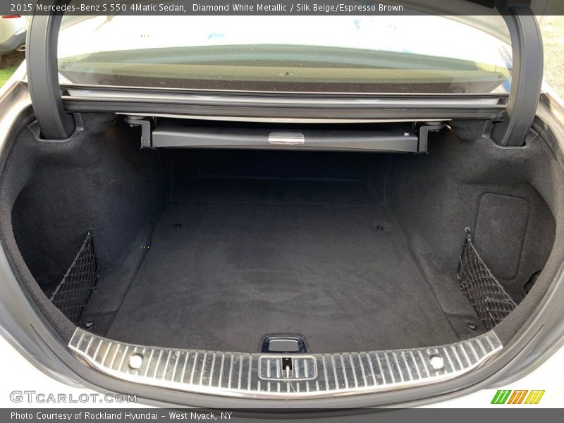 Diamond White Metallic / Silk Beige/Espresso Brown 2015 Mercedes-Benz S 550 4Matic Sedan