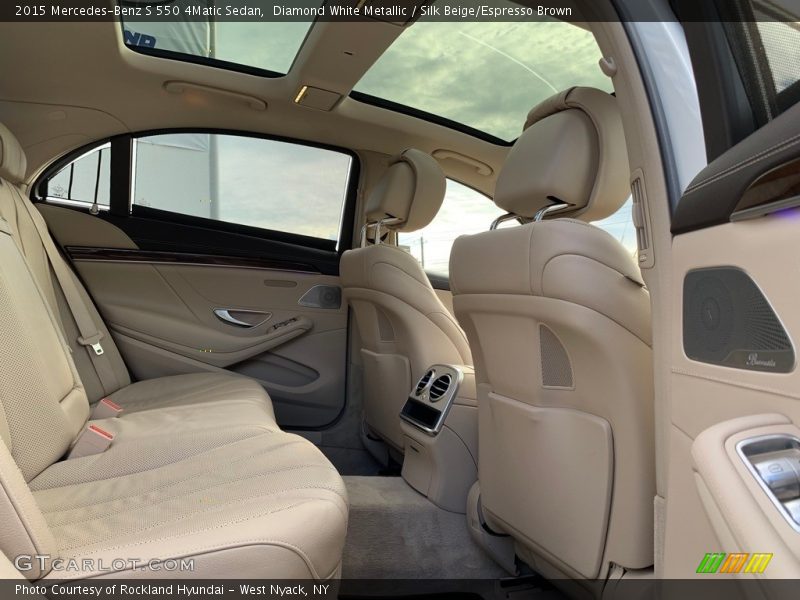 Diamond White Metallic / Silk Beige/Espresso Brown 2015 Mercedes-Benz S 550 4Matic Sedan