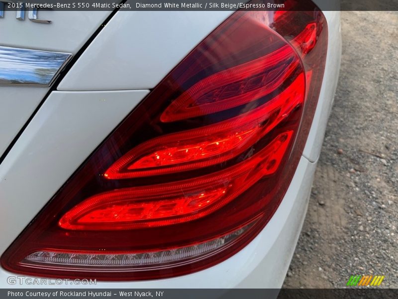 Diamond White Metallic / Silk Beige/Espresso Brown 2015 Mercedes-Benz S 550 4Matic Sedan