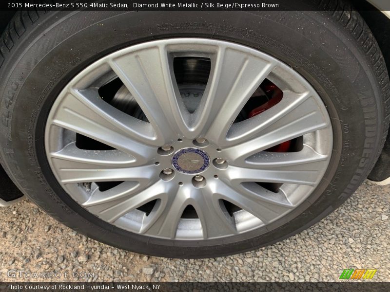 Diamond White Metallic / Silk Beige/Espresso Brown 2015 Mercedes-Benz S 550 4Matic Sedan