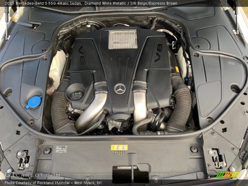 Diamond White Metallic / Silk Beige/Espresso Brown 2015 Mercedes-Benz S 550 4Matic Sedan