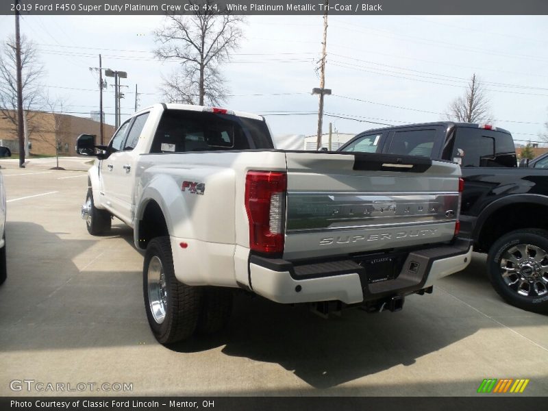 White Platinum Metallic Tri-Coat / Black 2019 Ford F450 Super Duty Platinum Crew Cab 4x4