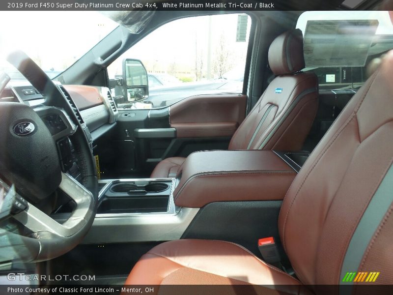 White Platinum Metallic Tri-Coat / Black 2019 Ford F450 Super Duty Platinum Crew Cab 4x4