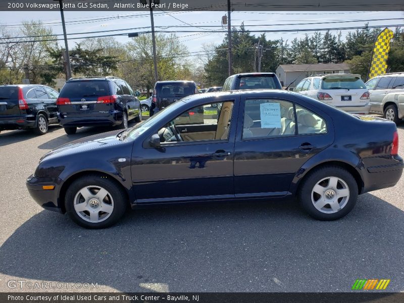 Atlantic Blue Pearl / Beige 2000 Volkswagen Jetta GLS Sedan