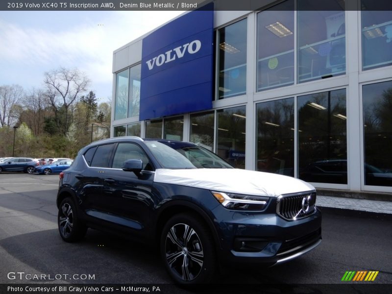 Denim Blue Metallic / Blond 2019 Volvo XC40 T5 Inscription AWD