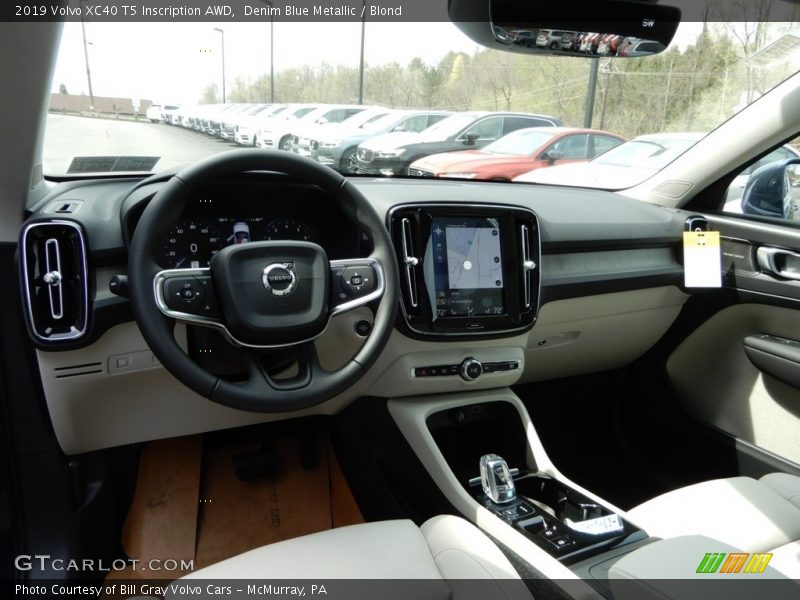 Denim Blue Metallic / Blond 2019 Volvo XC40 T5 Inscription AWD