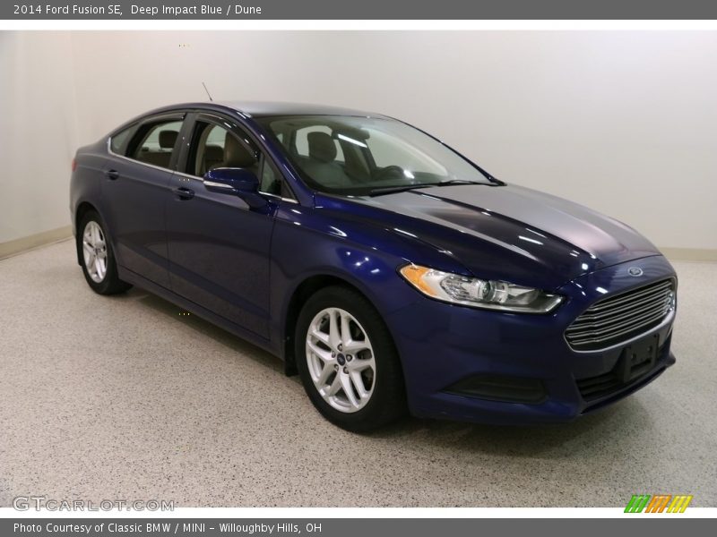 Deep Impact Blue / Dune 2014 Ford Fusion SE
