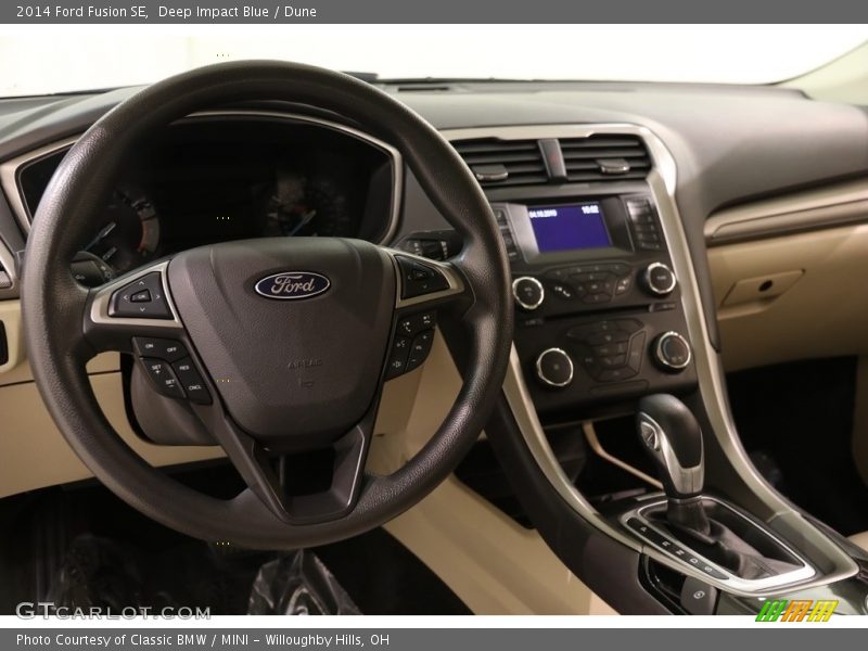 Deep Impact Blue / Dune 2014 Ford Fusion SE