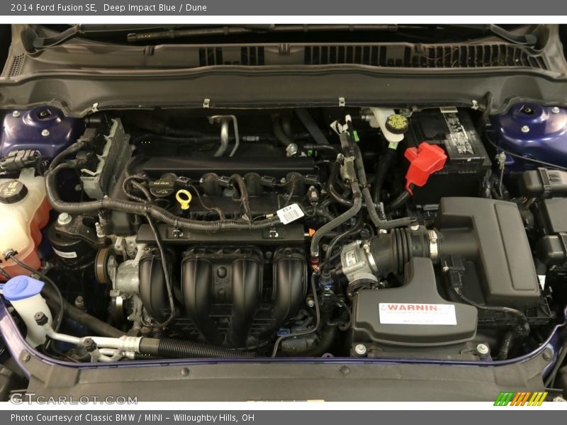 Deep Impact Blue / Dune 2014 Ford Fusion SE