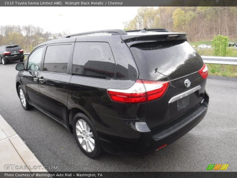 Midnight Black Metallic / Chestnut 2016 Toyota Sienna Limited AWD