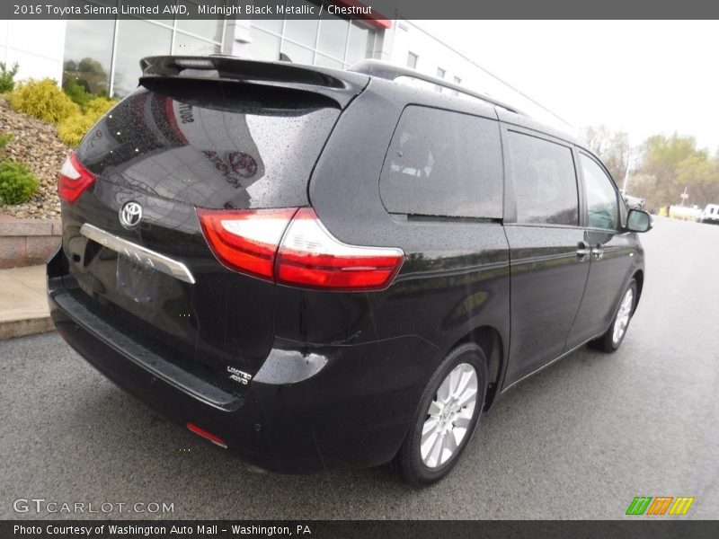 Midnight Black Metallic / Chestnut 2016 Toyota Sienna Limited AWD