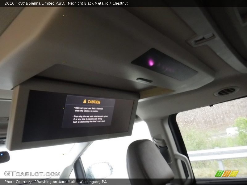 Midnight Black Metallic / Chestnut 2016 Toyota Sienna Limited AWD
